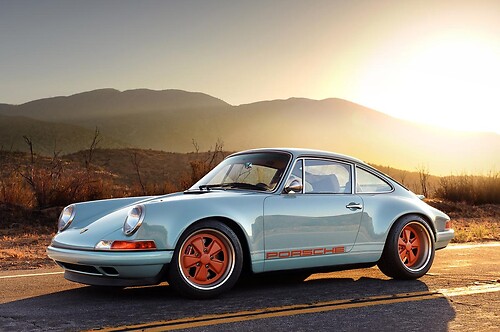 Porsche 911 Calcomanía de logotipo de franjas laterales clásicas de dos tonos estilo Singer
