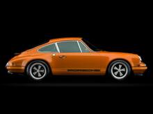 Porsche 911 Calcomanía de logotipo de franjas laterales clásicas de dos tonos estilo Singer
 7