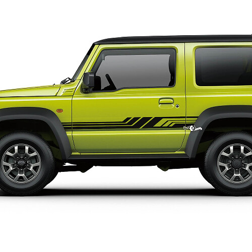 Par Suzuki JIMNY Puertas laterales Rayas calcomanías gráficas Líneas adhesivas
