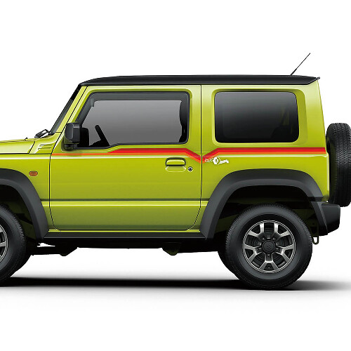 Par Suzuki JIMNY Puertas laterales Líneas de rayas calcomanías gráficas Etiqueta de líneas 3 colores
