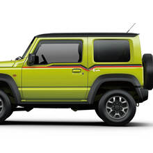 Par Suzuki JIMNY Puertas laterales Líneas de rayas calcomanías gráficas Etiqueta de líneas 3 colores
 3