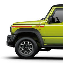 Par Suzuki JIMNY Side Fender Stripe calcomanías gráficas Lines Logo pegatina
 3