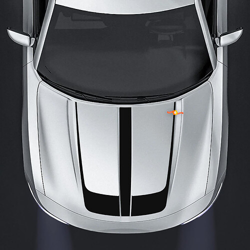 Dodge Charger Hood Accent Center Calcomanías gráficas que se adaptan a los modelos 2015 - 2020
