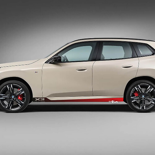 BMW X3 G01 F25 Logo Rayas Puertas laterales Calcomanía de color degradado Vinilo adhesivo
