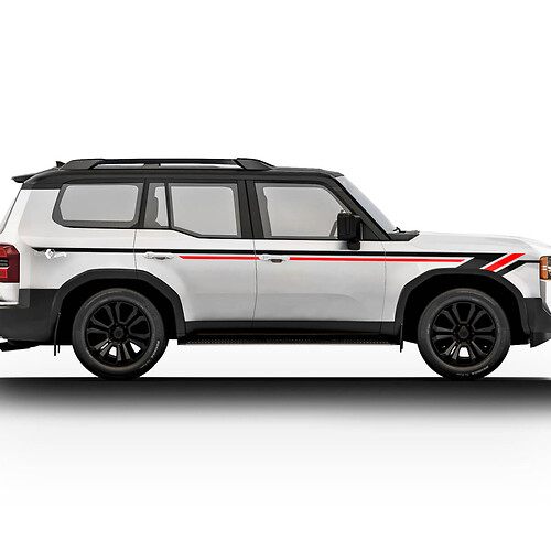 Toyota Land Cruiser Puertas Rayas Pegatinas Calcomanías Vinilo Gráfico Pegatinas Calcomanías Kit
