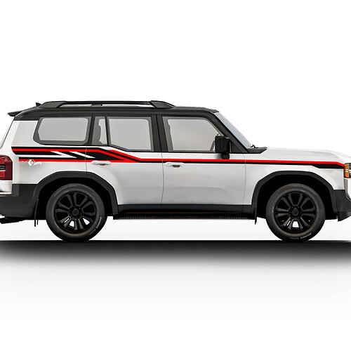 Toyota Land Cruiser Puertas Rayas Pegatinas Calcomanías Vinilo Gráfico Pegatinas Calcomanías Kit 2
