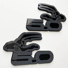 COYOTE 5.0 Insignias de guardabarros Emblema Insignia 3D Negro vs Gris 2
 2