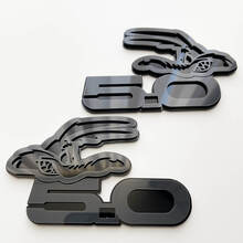 COYOTE 5.0 Insignias de guardabarros Emblema Insignia 3D Negro vs Gris 2
 3