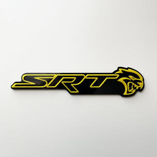 Insignia SRT 3D Emblema de insignias de guardabarros negro vs amarillo
 1