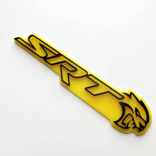 Insignia SRT 3D Emblema de insignias de guardabarros amarillo vs negro
 2