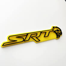 Insignia SRT 3D Emblema de insignias de guardabarros amarillo vs negro
 3