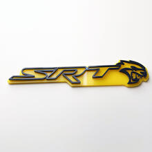 Insignia SRT 3D Emblema de insignias de guardabarros amarillo vs negro
 4