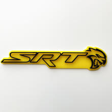 Insignia SRT 3D Emblema de insignias de guardabarros amarillo vs negro
 5