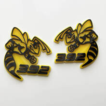 Insignia 3D Hornet Bee 392 Emblema de insignias de guardabarros amarillo vs negro
 4