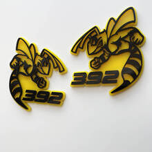 Insignia 3D Hornet Bee 392 Emblema de insignias de guardabarros amarillo vs negro
 5