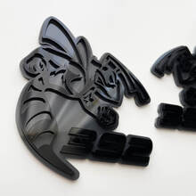 Insignia 3D Hornet Bee 392 Emblema de insignias de guardabarros gris vs negro
 2