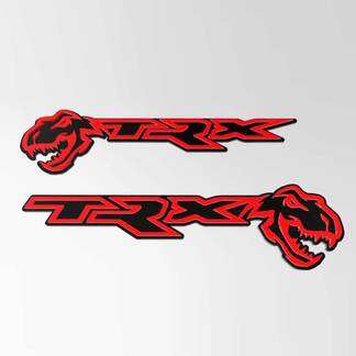 Insignia TRX 3D Emblema de insignia de guardabarros negro vs rojo
 1