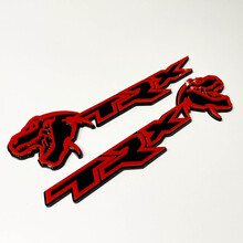 Insignia TRX 3D Emblema de insignia de guardabarros negro vs rojo 2
 5