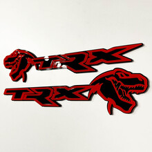 Insignia TRX 3D Emblema de insignia de guardabarros negro vs rojo 2
 7