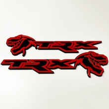 Insignia TRX 3D Emblema de insignia de guardabarros negro vs rojo 2
 8