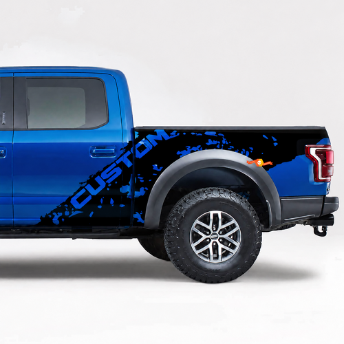 CUSTOM Paint Splash Graphic — Pegatina de vinilo (lateral de caja) para Ford F-150 Raptor