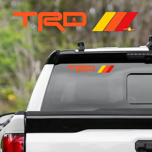 Adhesivo de vinilo para ventana trasera estilo vintage TRD Bigfoot para Toyota Tundra