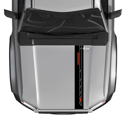 2024 Toyota Land Cruiser Prado Hood Stripe Calcomanías Vinilo Calcomanías gráficas 2 colores
