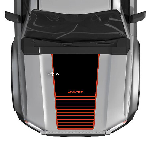 Calcomanías estroboscópicas para capó Toyota Land Cruiser Prado 2024, calcomanías gráficas de vinilo, 2 colores
