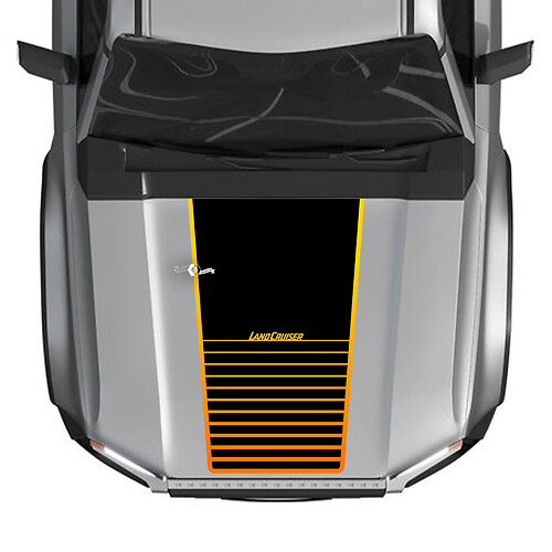 2024 Toyota Land Cruiser Prado Hood Strobe Pegatinas Calcomanías Vinilo Gráfico Calcomanías Calcomanías 3 Colores Degradado
