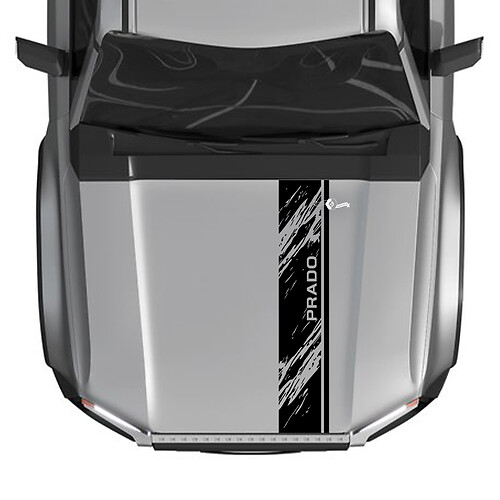 2024 Toyota Land Cruiser Prado Hood Stripe Calcomanías destruidas Calcomanías gráficas de vinilo
