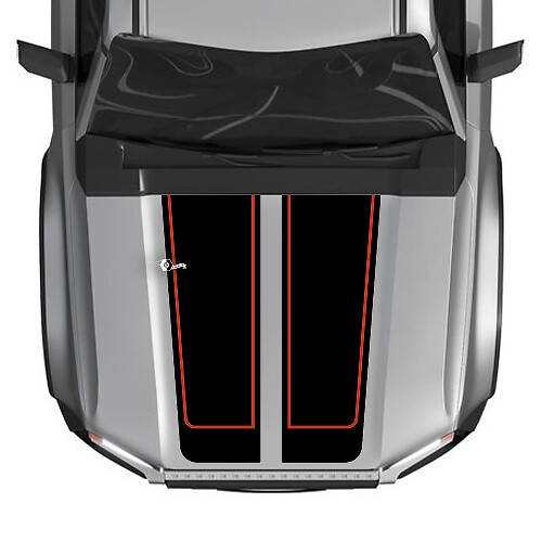 Calcomanías gráficas de vinilo para capó de Toyota Land Cruiser Prado 2024, 2 colores
