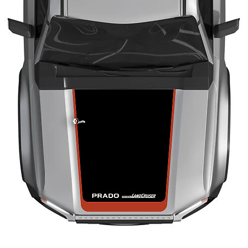 2024 Toyota Land Cruiser Prado Hood Calcomanías Vinilo Calcomanías gráficas Grandes 3 colores
