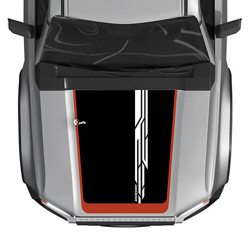 2024 Toyota Land Cruiser Prado Hood Pegatinas Calcomanías Vinilo Gráfico Pegatinas Calcomanías Línea Grande 3 Colores
