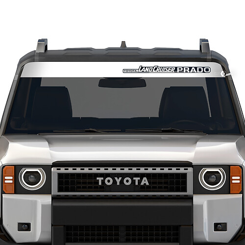 Banner de parabrisas Toyota Land Cruiser Prado para 2024 y cualquier año Pegatinas destruidas a rayas Calcomanías Calcomanías gráficas de vinilo Calcomanías
