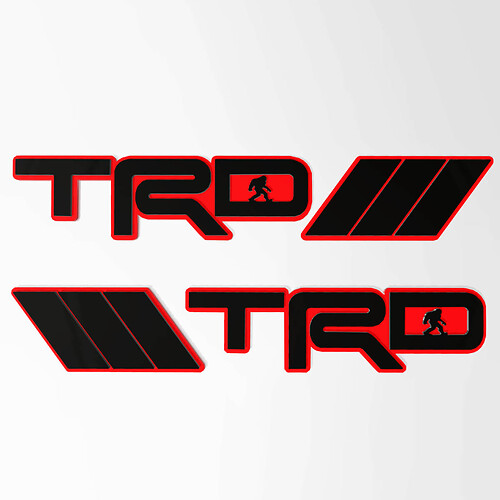 Insignia TRD Sasquatch Bigfoot 3D - Emblema de insignias de guardabarros personalizadas para Toyota TRD
