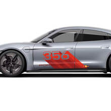 Porsche Taycan calcomanía a medida conjunto de pegatinas de puerta lateral - Gráficos de vinilo personalizados
 3