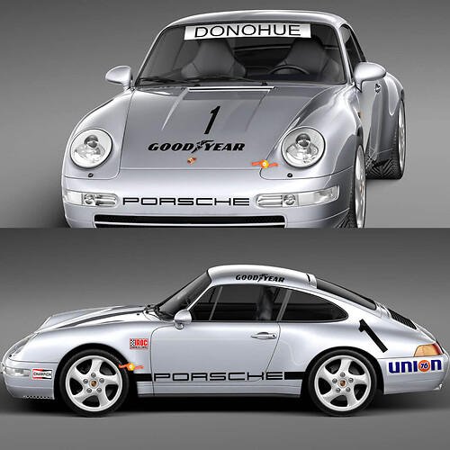 Juego de calcomanías de pegatinas Porsche 911 Racing de 1974 - Gráficos de vinilo clásicos para restauración y personalización 3
