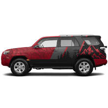 Kit de Calcomanías de Vinilo de Lado de Bosque Montañoso Topográfico para Toyota 4Runner_2