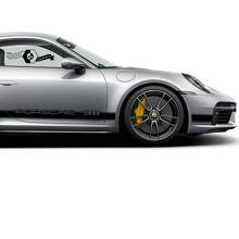Kit de calcomanías de vinilo con franjas laterales de marca para Porsche 911_3