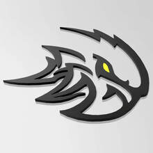 SRT Trackhawk con insignia 3D de ojo amarillo - Emblema de guardabarros personalizado para Jeep Grand Cherokee Trackhawk
 3