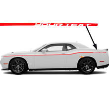 Kit de pegatinas de vinilo de franjas laterales delgadas personalizadas para Dodge Challenger SXT 2015-2024_3