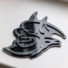 Dodge Demon Insignia 3D Insignias de guardabarros Emblema Rojo vs Negro
 3