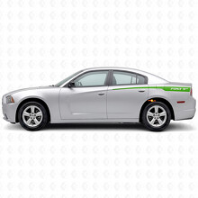 Vinilo adhesivo lateral de estilo garra con franjas personalizadas para Dodge Charger 2011-2014_3