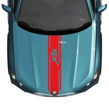 Calcomanía adhesiva de rayas personalizadas para capó BMW X5 G05: gráficos de vinilo para una apariencia elegante y deportiva
 3