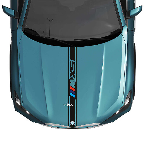 Calcomanía adhesiva de rayas personalizadas para capó BMW X5 G05 - Vinilo colores M M Performance
