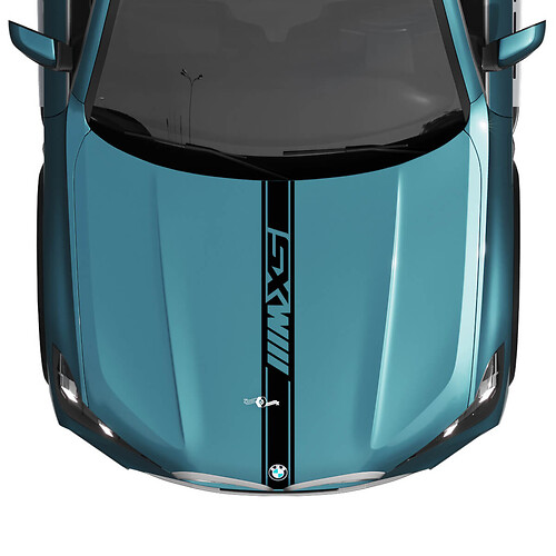 BMW X5 G05 Hood M Calcomanía adhesiva de rayas personalizadas - Vinilo M Performance
