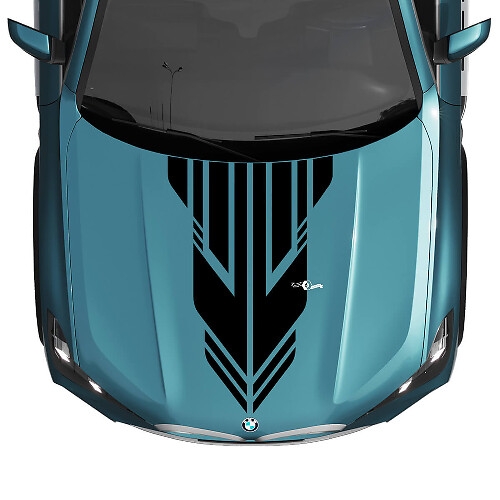 BMW X5 G05 Hood Custom Accent Stripe Calcomanía estroboscópica - Pegatinas gráficas de vinilo
