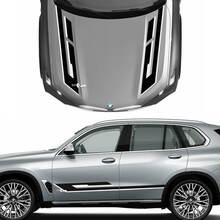 Kit exclusivo de calcomanías decorativas laterales y capó de 2 colores para BMW X5 G05 - Pegatinas gráficas de vinilo personalizadas
 3