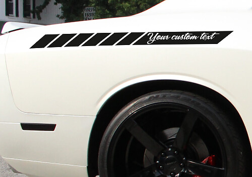 Juego de adhesivos vinilo de franjas laterales de carreras personalizadas para coches