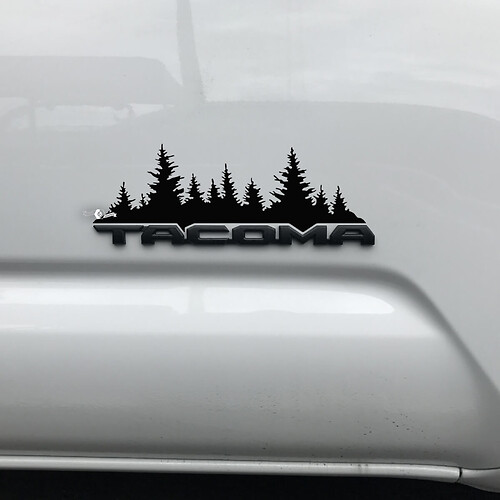 Toyota Tacoma Trees Forest Calcomanía adhesiva sobre insignia Tacoma
